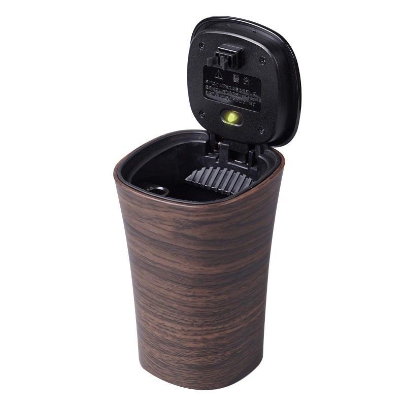 eing Car Ashtray Smokeless Vehicle Cigar Portable Ashtray Cup Holder with LED Blue Light,Automotive Supplies Solar Ashtray for Car Home Office - Image 1